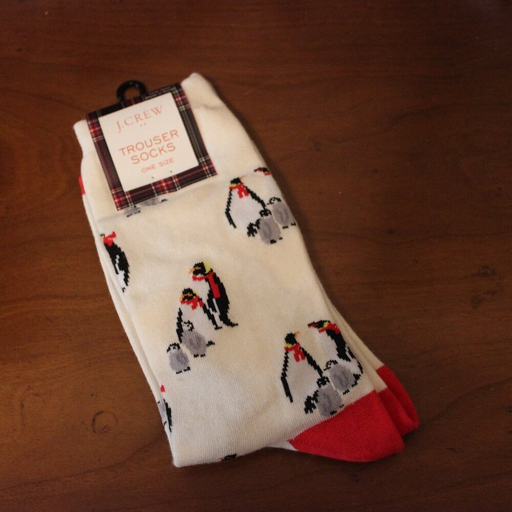 J. Crew Trouser Socks - Holiday Penguins
